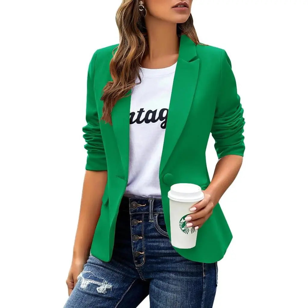 Women's Casual Blazer Jacket, Long Sleeve Black